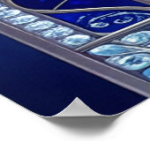 Dekoratives blaues Poster (Ecke)