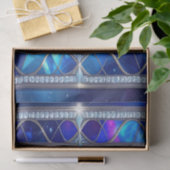 Dekoratives blaues Seidenpapier (Geschenk)