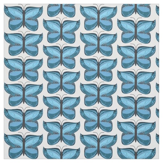 Dekoratives Blauschmetterlingsmuster Stoff (Muster)