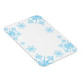 Dekoratives Blue Snowflake Magnet. Magnet (Rechte Seite)