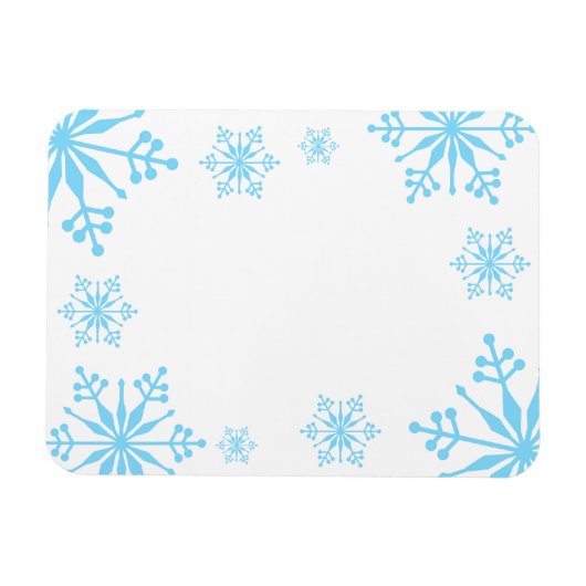 Dekoratives Blue Snowflake Magnet. Magnet (Horizontal)