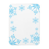 Dekoratives Blue Snowflake Magnet. Magnet (Vertikal)