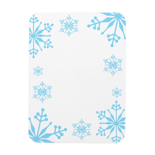 Dekoratives Blue Snowflake Magnet. Magnet (Vertikal)