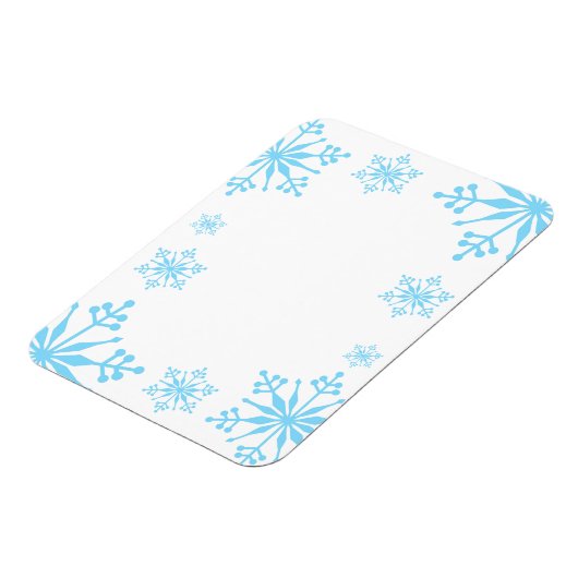 Dekoratives Blue Snowflake Magnet. Magnet (Linke Seite)