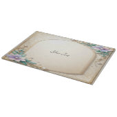 Dekoratives Blumen-Frame mit Perlen Schneidbrett Schneidebrett (Ecke)