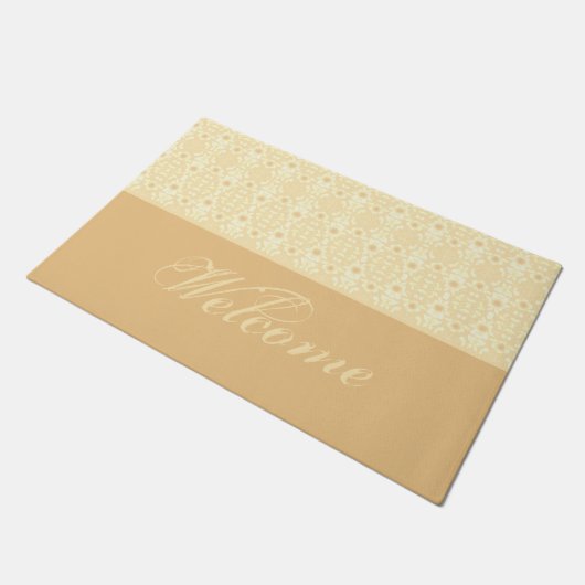 Dekoratives Blumendesign Fußmatte (Schrägansicht)