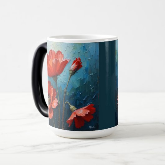Dekoratives Blumendesign - Tasse #1 (Vorderseite Links)