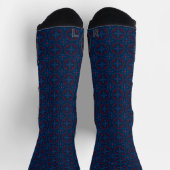 Dekoratives Blumenfliesenmuster  Socken (Oben)