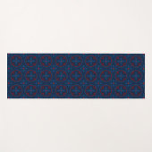 Dekoratives Blumenfliesenmuster  Yogamatte (Vorderseite (Horizontal))