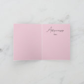 Dekoratives Blumenherz Vielen Dank Karte (Innenseite)