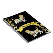Dekoratives Blumenmotiv Hund Lover's School Fun Notizblock (Rechte Seite)