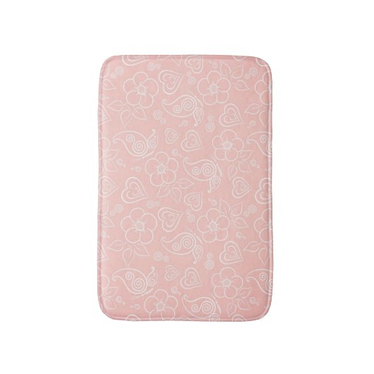 Dekoratives Blumenmuster Badematte (Vorderseite Vertikal)