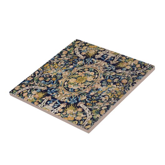 Dekoratives Blumenmuster Fliese (Seite)