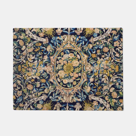 Dekoratives Blumenmuster Fußmatte (Vorderseite)