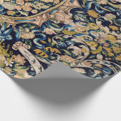 Dekoratives Blumenmuster Geschenkpapier (Ecke)