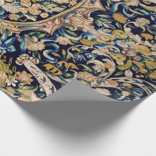 Dekoratives Blumenmuster Geschenkpapier (Ecke)