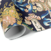 Dekoratives Blumenmuster Geschenkpapier (Rolleneckpunkt)