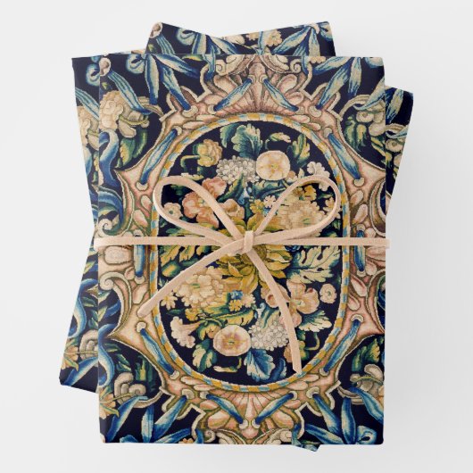 Dekoratives Blumenmuster Geschenkpapier Set (Beispiel)