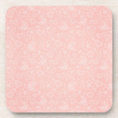 Dekoratives Blumenmuster Getränkeuntersetzer (Vorderseite)