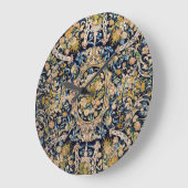 Dekoratives Blumenmuster Große Wanduhr (Winkel)