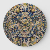 Dekoratives Blumenmuster Große Wanduhr (Vorderseite)