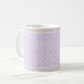 Dekoratives Blumenmuster in Mauve Kaffeetasse (Vorderseite Links)