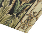 Dekoratives Blumenmuster mit schwarzen Grenzen Schneidebrett (Ecke)