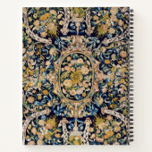 Dekoratives Blumenmuster Notizblock (Rückseite)