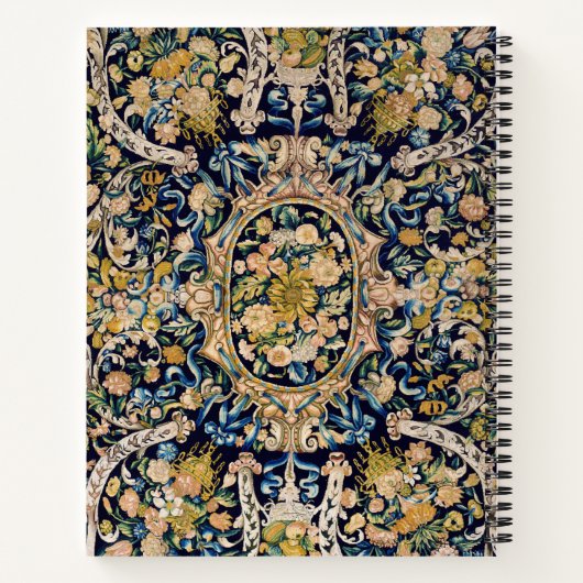 Dekoratives Blumenmuster Notizblock (Rückseite)