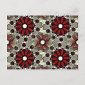 Dekoratives Blumenmuster Postkarte (Vorderseite)