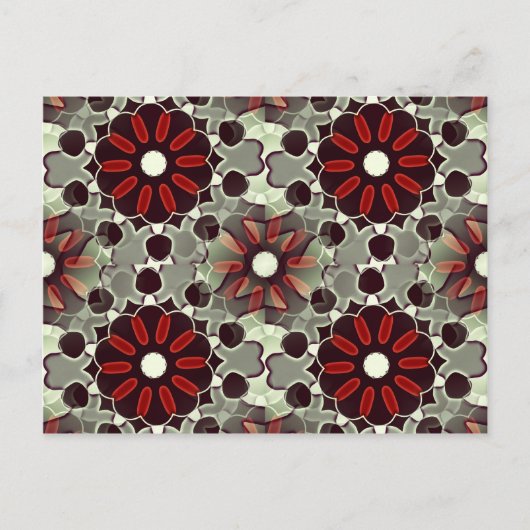 Dekoratives Blumenmuster Postkarte (Vorderseite)