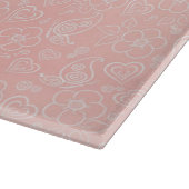 Dekoratives Blumenmuster Schneidebrett (Ecke)