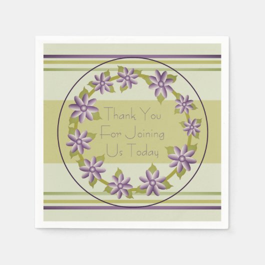 Dekoratives Blumenmuster Serviette (Vorderseite)