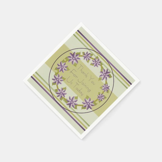 Dekoratives Blumenmuster Serviette (Ecke)