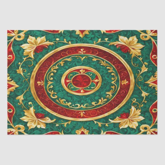 Dekoratives Blumenpapier zum Weihnachtsfest Seidenpapier (Vorderseite)