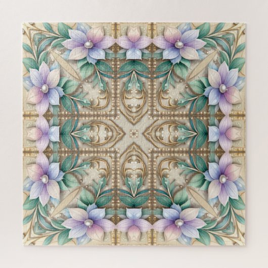 Dekoratives Blumenpuzzle Puzzle (Vertikal)