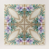 Dekoratives Blumenpuzzle Puzzle (Horizontal)