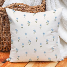 Dekoratives Boho-Ditsy-Blumen-Cottagecore-Blau