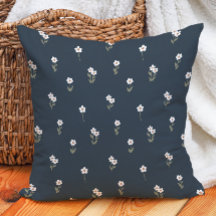 Dekoratives Boho-Ditsy-Blumen-Cottagecore-Dunkelbl