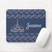 Dekoratives Bonjour Paris Personalisierter Name Mousepad (Mit Mouse)