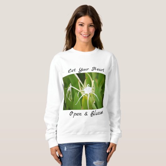 Dekoratives Botanisches BlumenSweatshirt Sweatshirt (Vorne ganz)