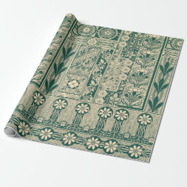 Dekoratives botanisches Jugendstil-Muster Geschenkpapier