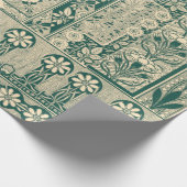 Dekoratives botanisches Jugendstil-Muster Geschenkpapier (Ecke)