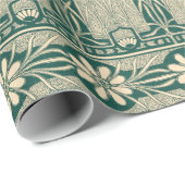 Dekoratives botanisches Jugendstil-Muster Geschenkpapier (Rolleneckpunkt)