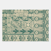 Dekoratives botanisches Jugendstil-Muster Geschenkpapier Set (Vorderseite 3)