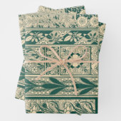 Dekoratives botanisches Jugendstil-Muster Geschenkpapier Set (Beispiel)
