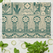 Dekoratives botanisches Jugendstil-Muster Geschirrtuch (Gefaltet)