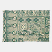 Dekoratives botanisches Jugendstil-Muster Geschirrtuch (Horizontal)