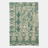 Dekoratives botanisches Jugendstil-Muster Geschirrtuch (Vertikal)