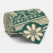 Dekoratives botanisches Jugendstil-Muster Krawatte (Gerollt)